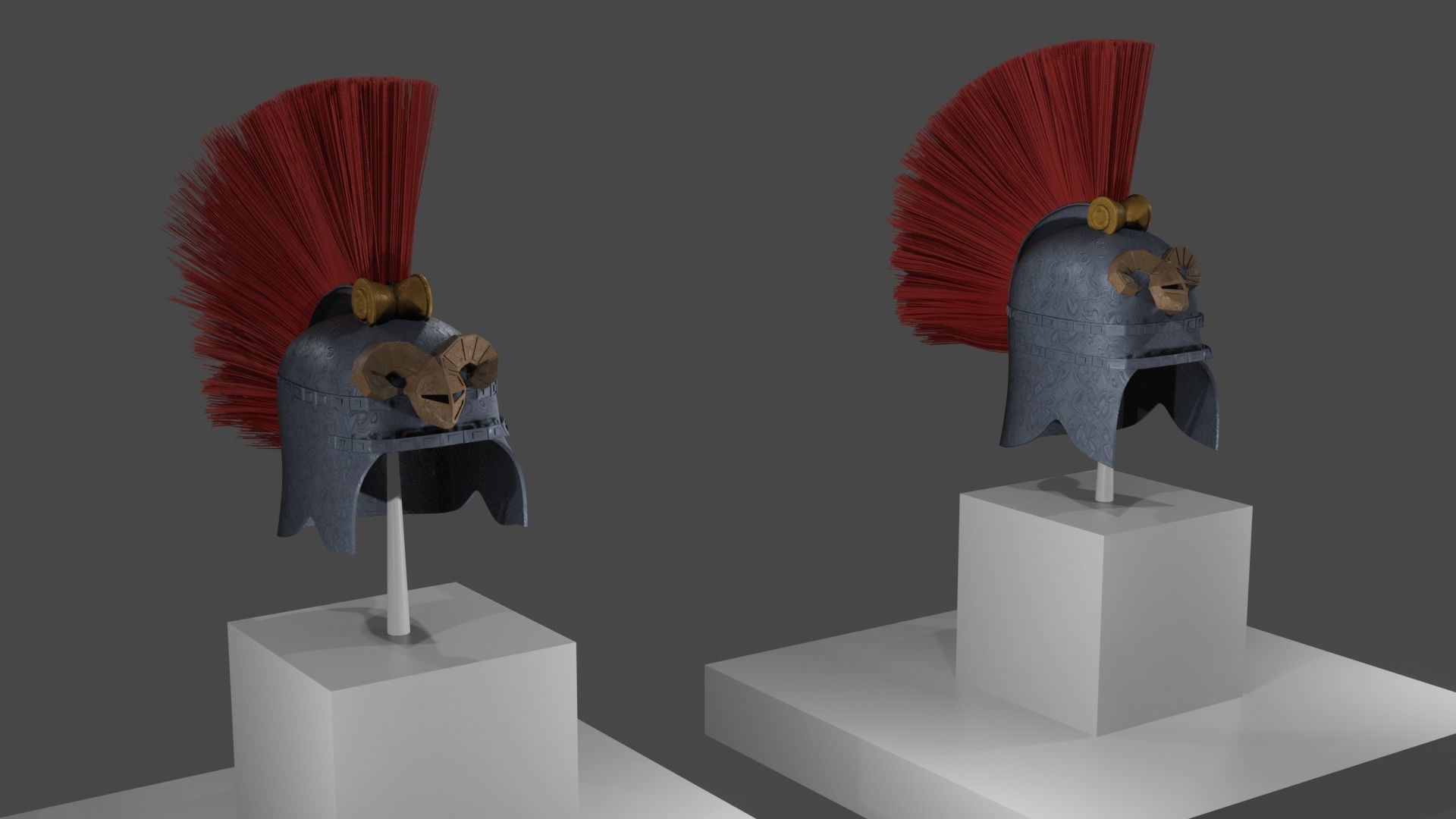 Ancient Warriors Helmet Low-poly 3D model_7