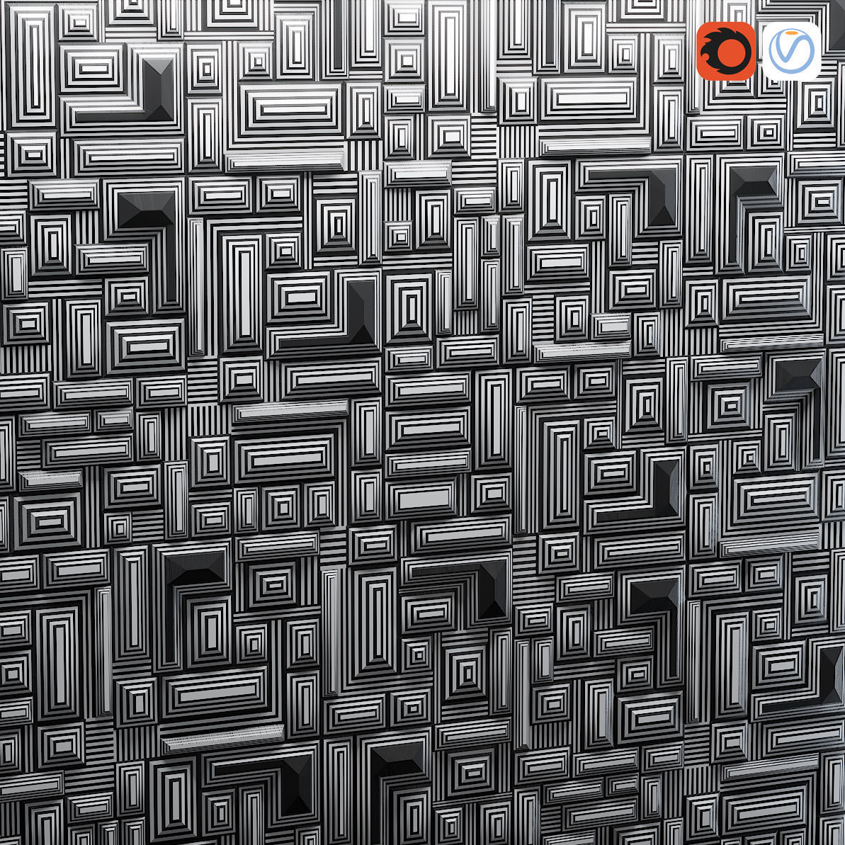 Labirinto  Wall Panel  Alexander Lamont  3D model_2