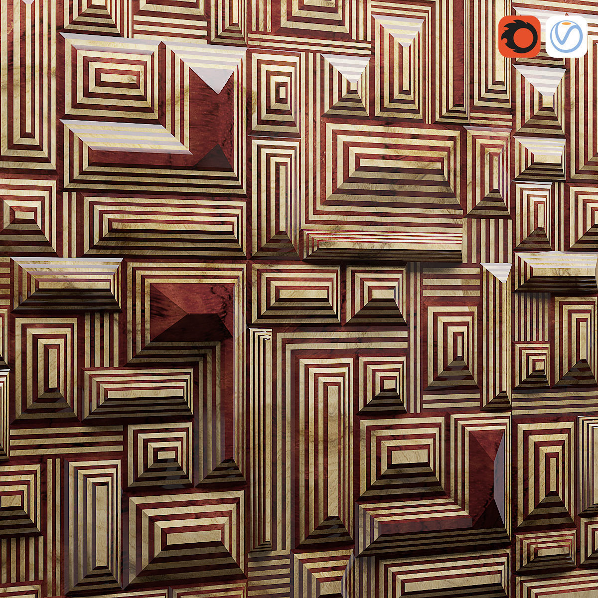 Labirinto  Wall Panel  Alexander Lamont  3D model_4