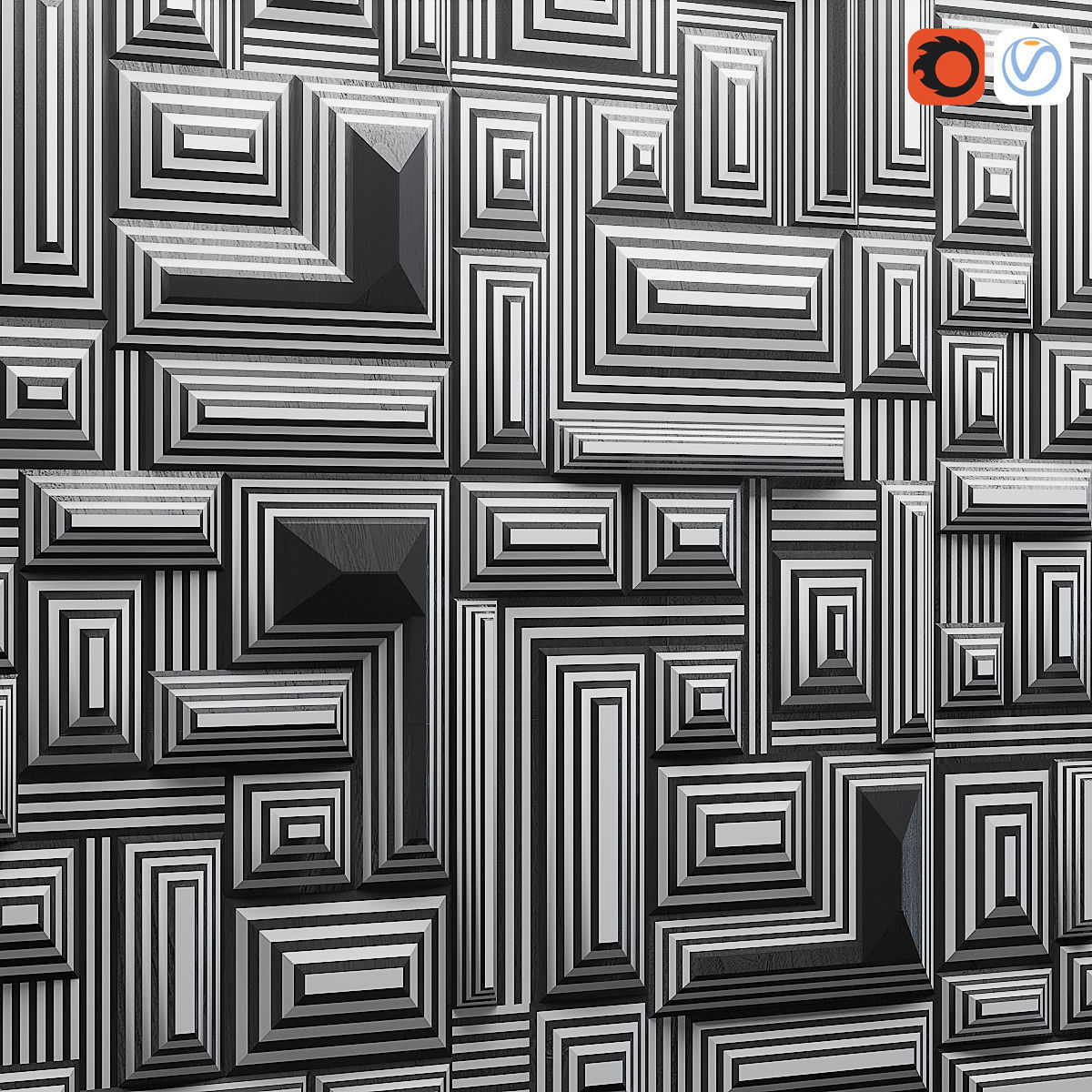 Labirinto  Wall Panel  Alexander Lamont  3D model_3