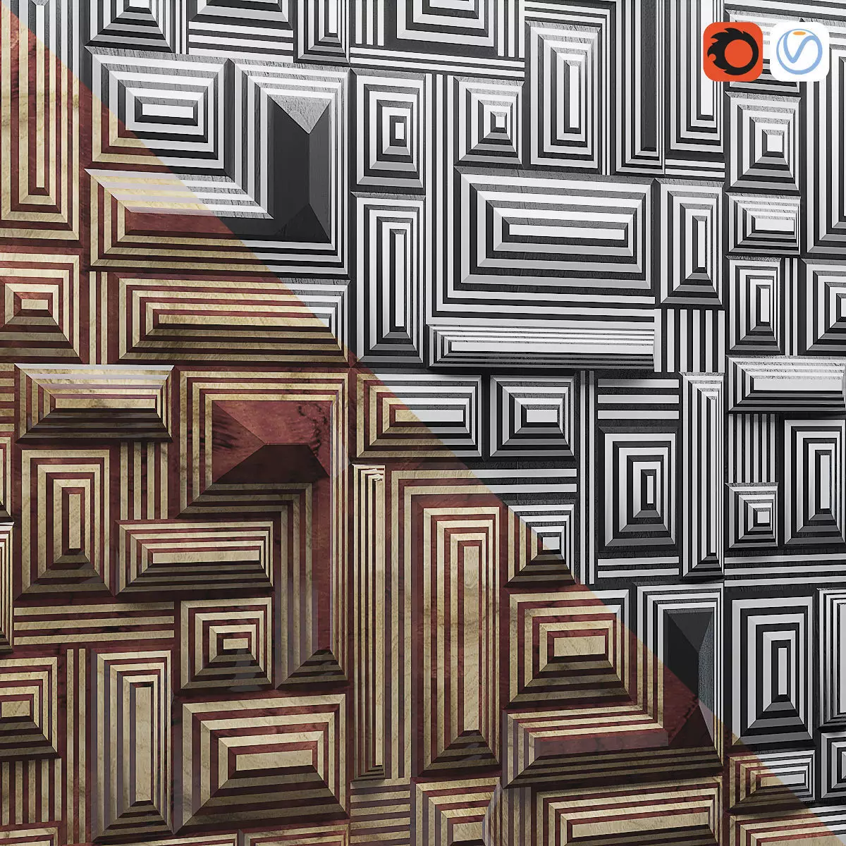 Labirinto  Wall Panel  Alexander Lamont  3D model_0