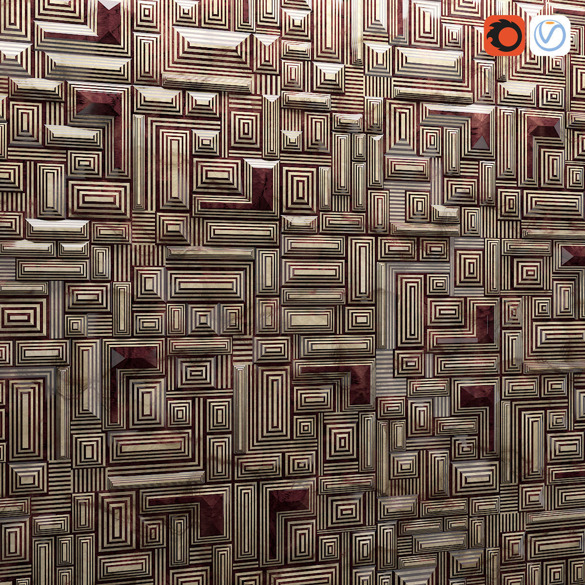 Labirinto  Wall Panel  Alexander Lamont  3D model_1