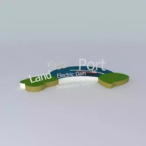 Sea Electrical Dam Free 3D model