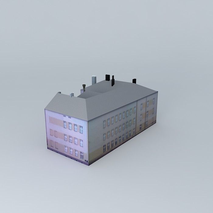 High School in Pilsen Free 3D model_2