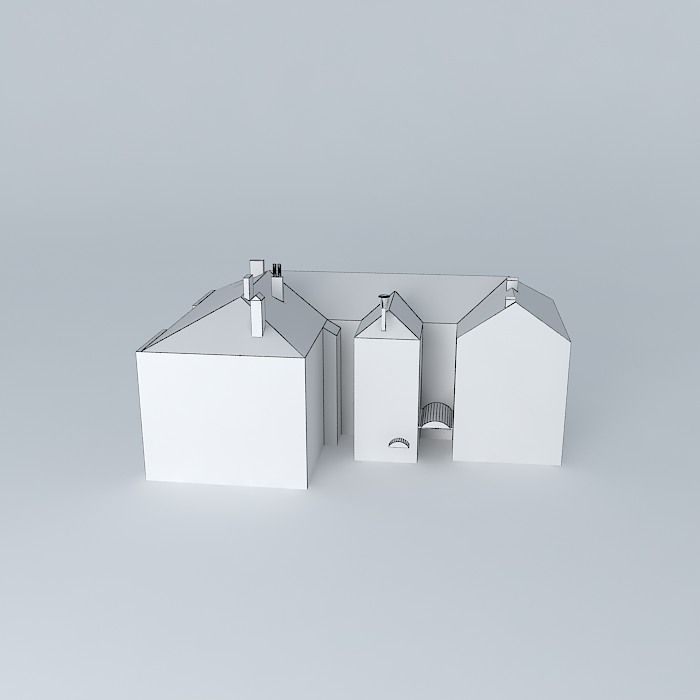 High School in Pilsen Free 3D model_3