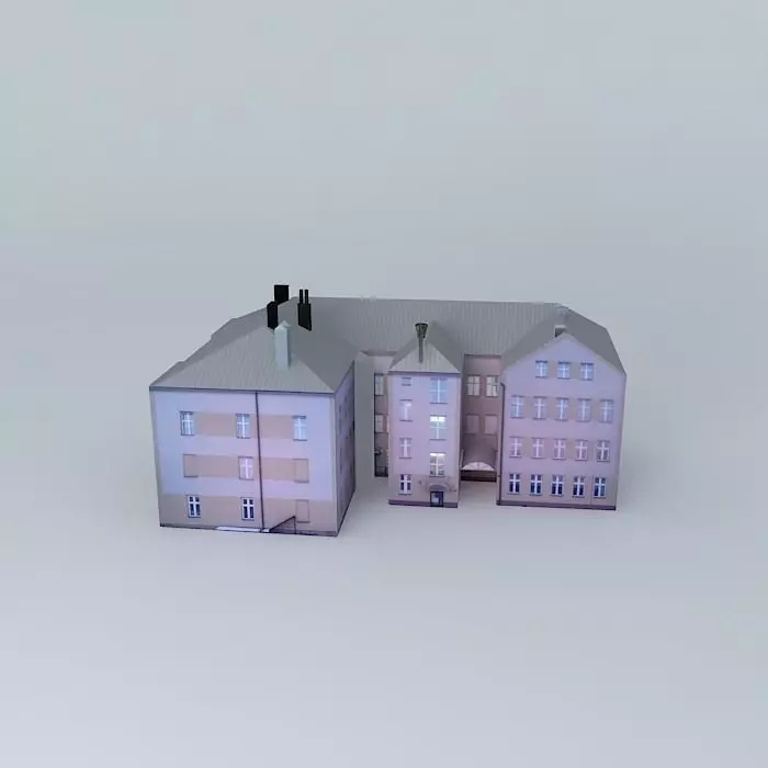 High School in Pilsen Free 3D model_0