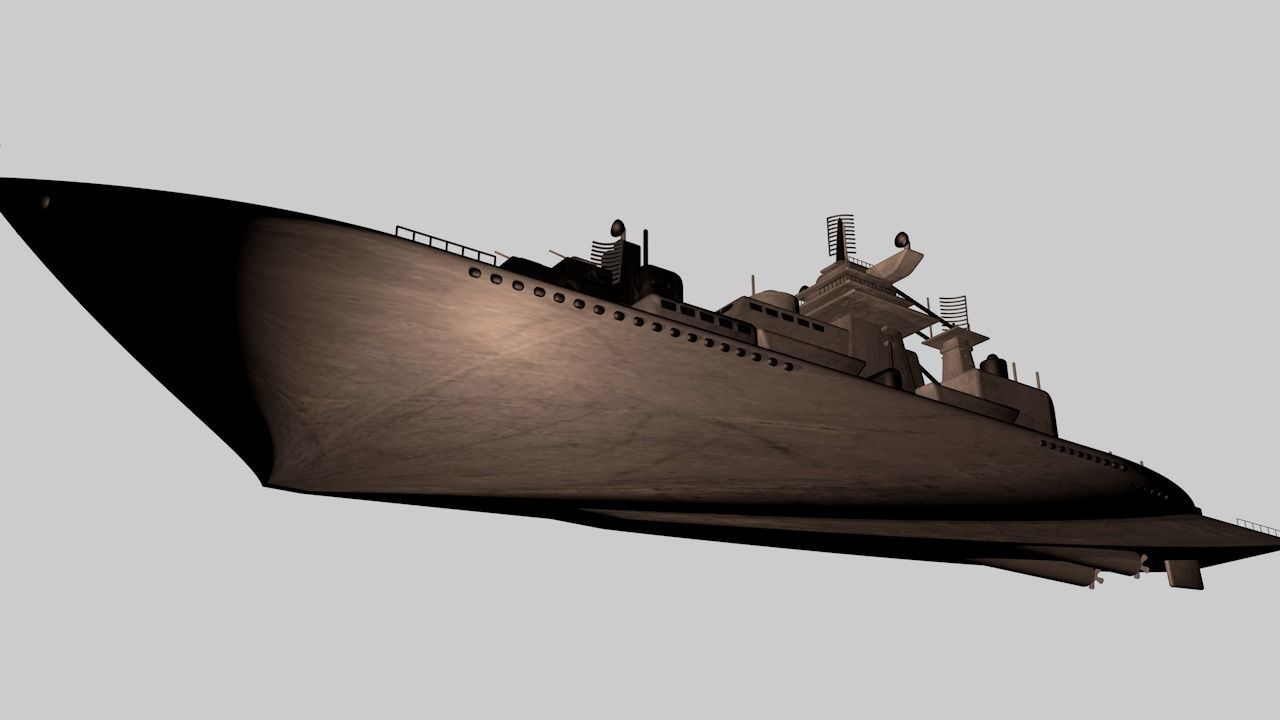  military cruiser 3D model_4