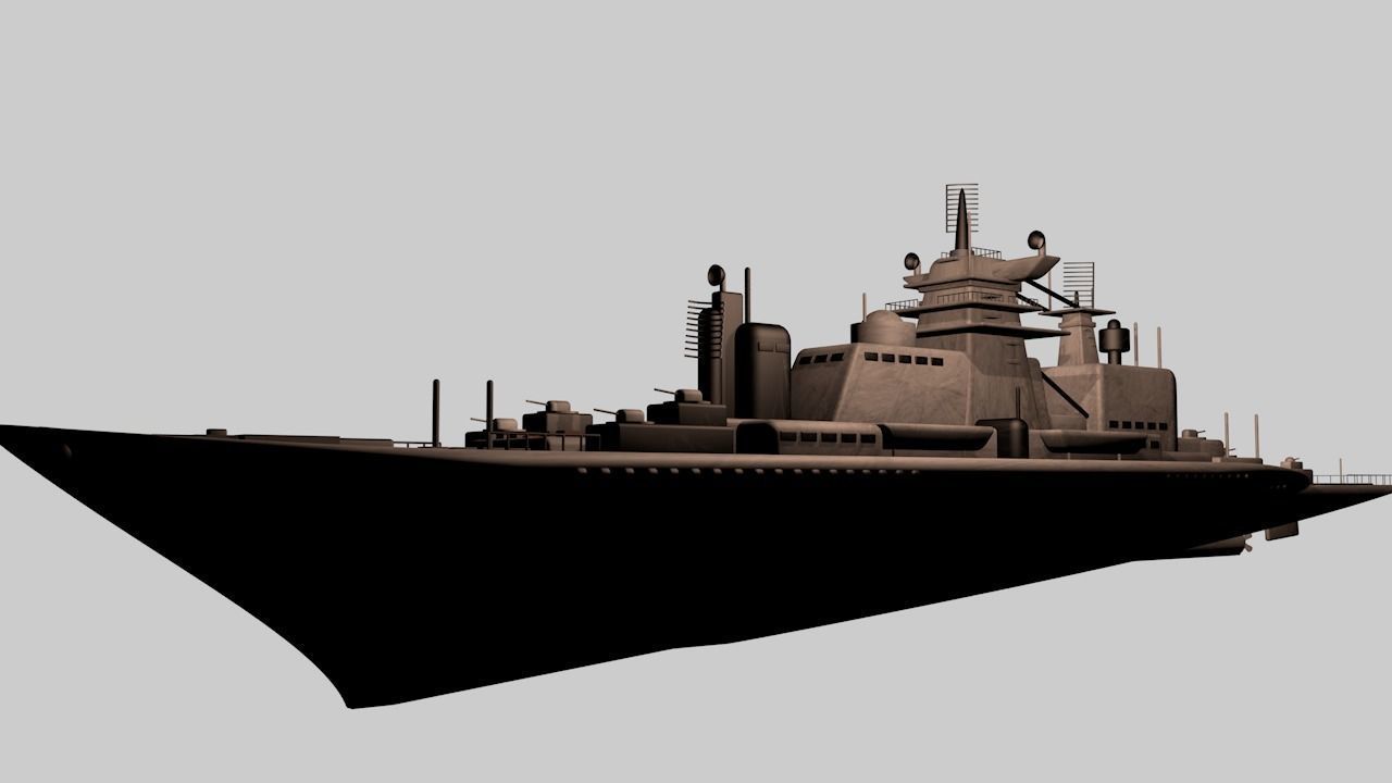  military cruiser 3D model_3