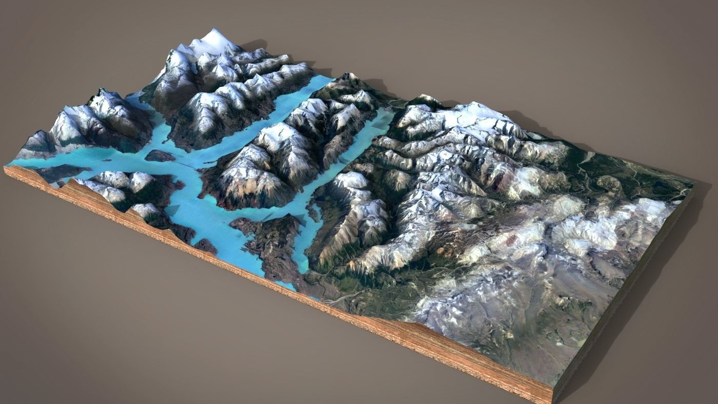 Mountain landscape 3D model_2