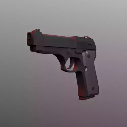 FREE Beretta pistol Free low-poly 3D model