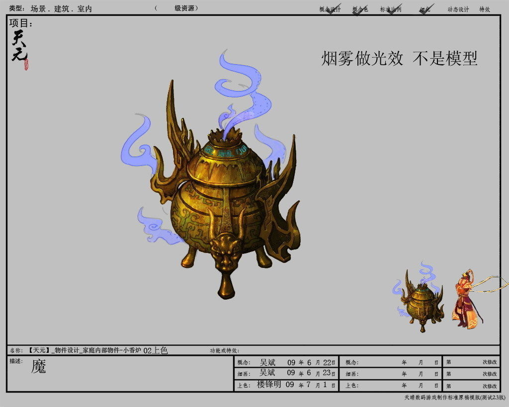 Game Model - Family Objects - Small Censer 02 3D model_2