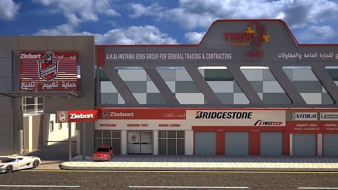 automall - car wash 3D model
