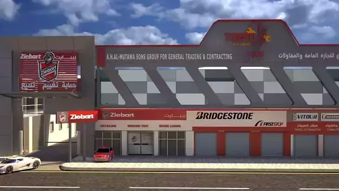 automall - car wash 3D model