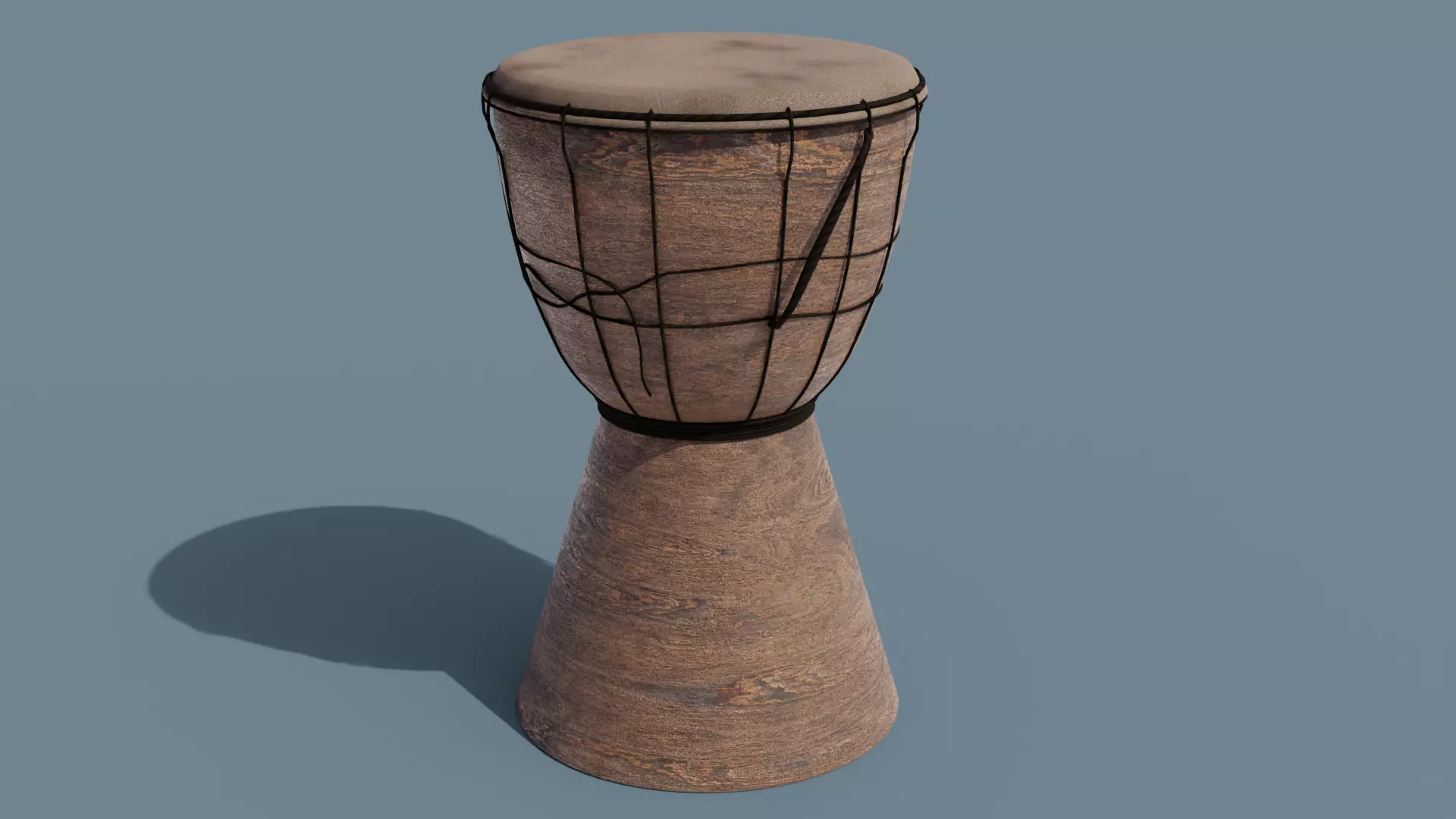 Djembe Free low-poly 3D model_0