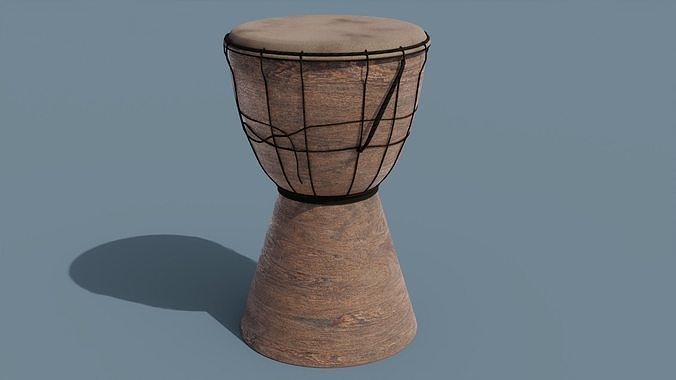 Djembe Free low-poly 3D model