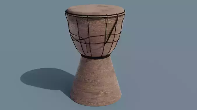 Djembe Free low-poly 3D model