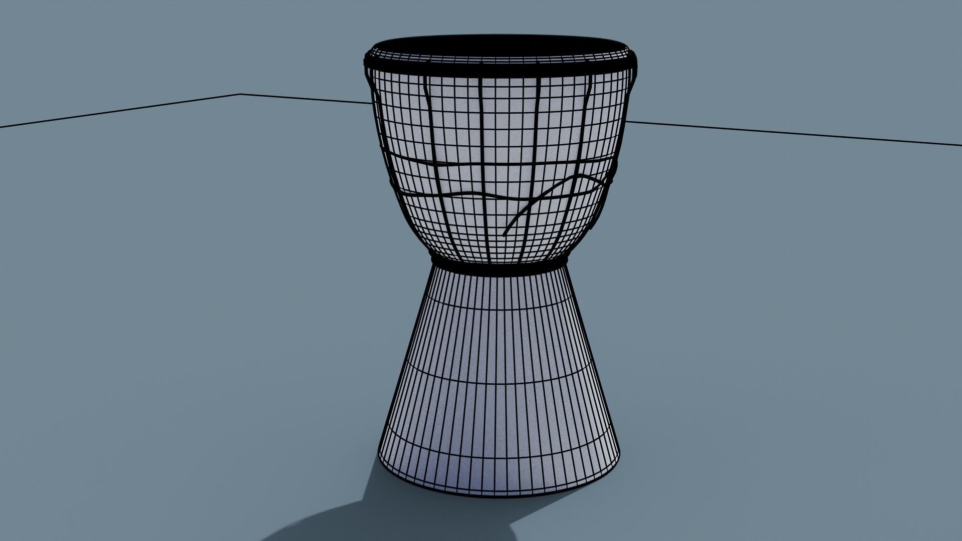 Djembe Free low-poly 3D model_3
