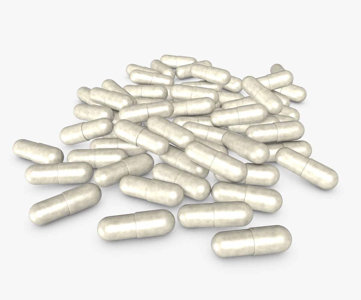 Capsules pile of pills 3D model_1