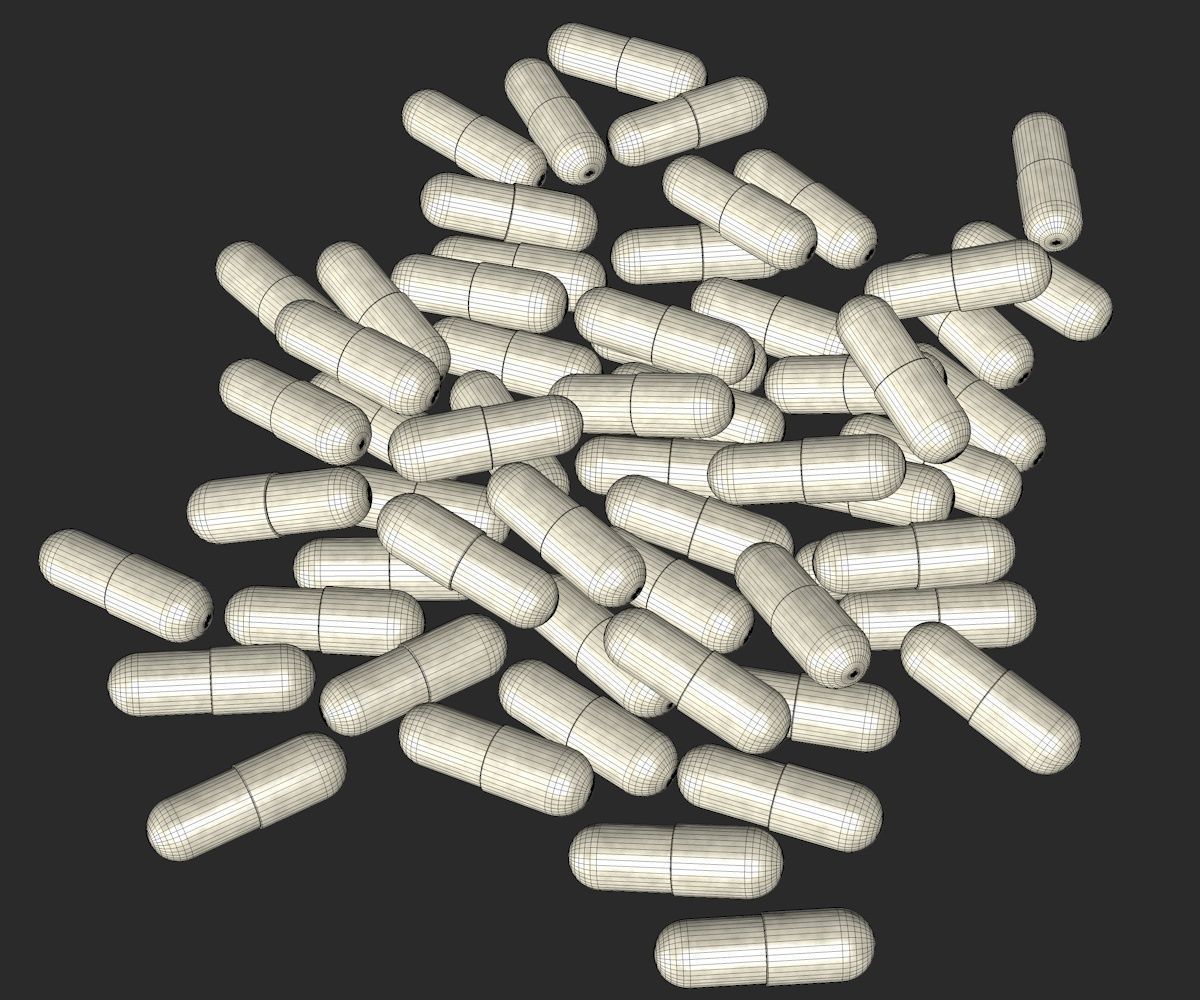 Capsules pile of pills 3D model_6