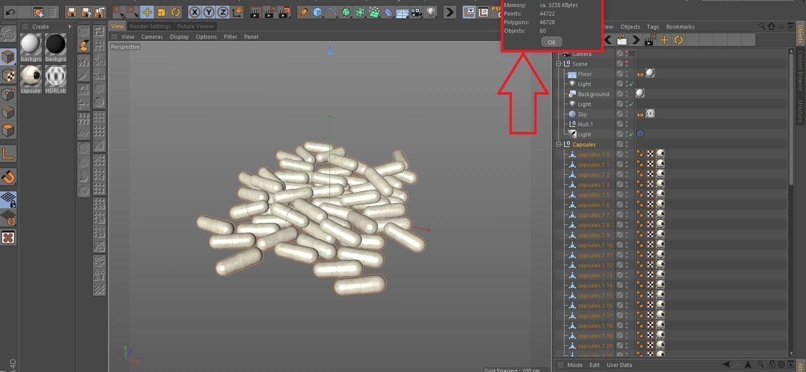 Capsules pile of pills 3D model_7