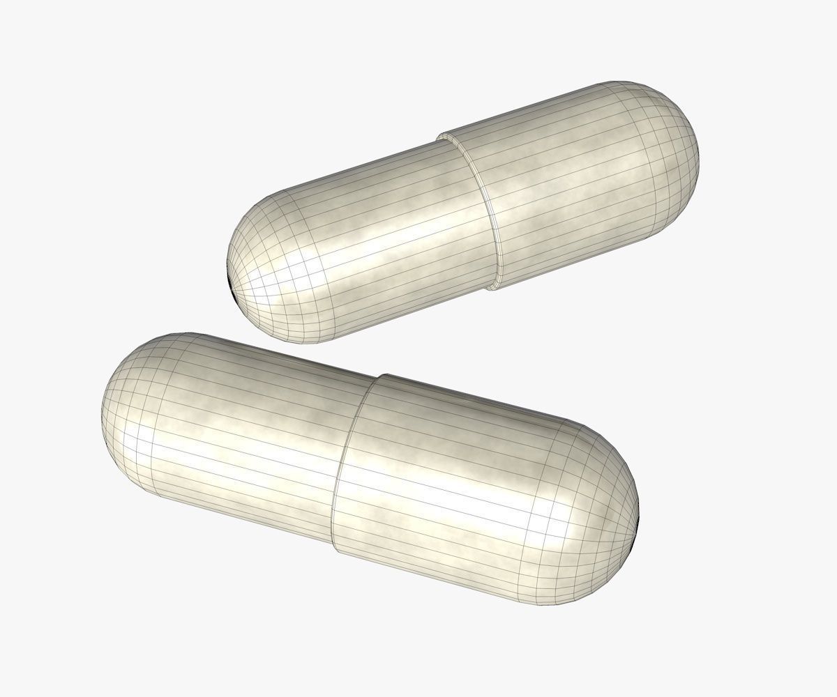 Capsules pile of pills 3D model_3