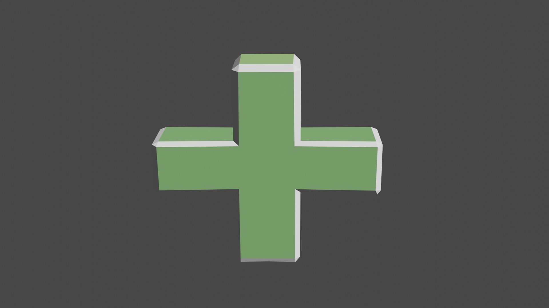 Health Icon 3D model low poly Low-poly 3D model_1