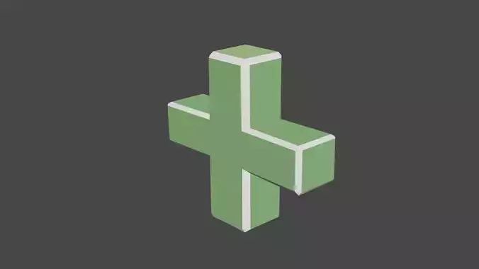 Health Icon 3D model low poly
