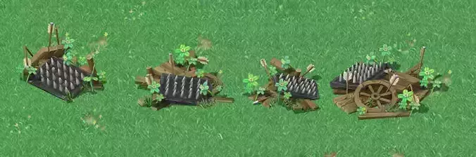 Cartoon version - broken slaughter car