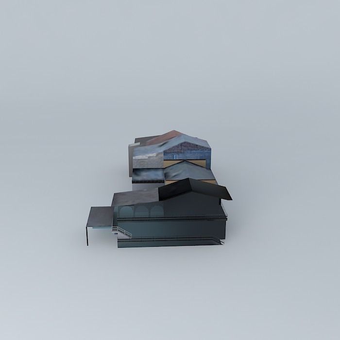 Market in Pilsen Free 3D model_1