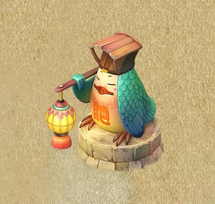 Cartoon version - fat bird light 3D model_0