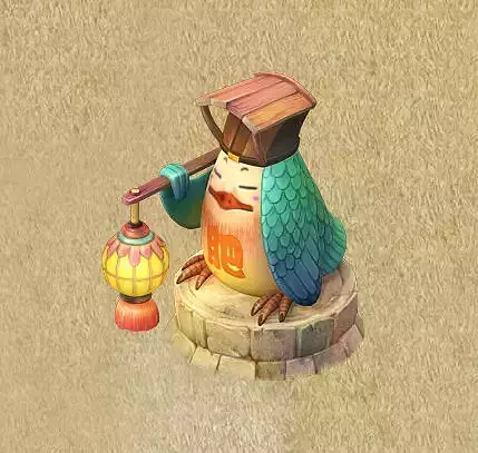 Cartoon version - fat bird light