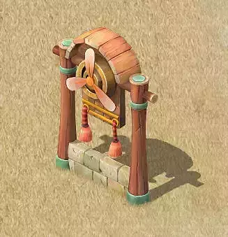 Cartoon version - windmill installation