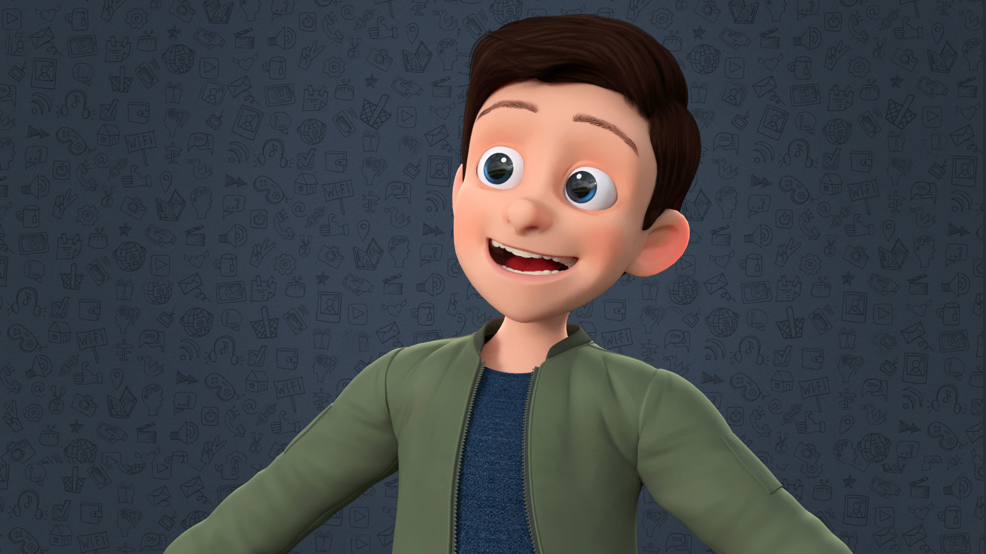 CARTOON TEENAGE BOY - RIGGED Low-poly 3D model_12