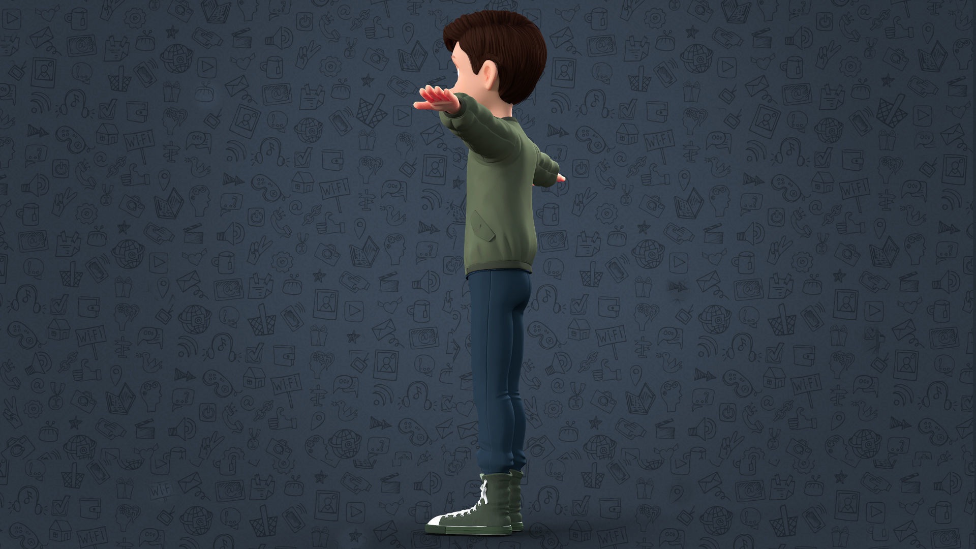 CARTOON TEENAGE BOY - RIGGED Low-poly 3D model_4