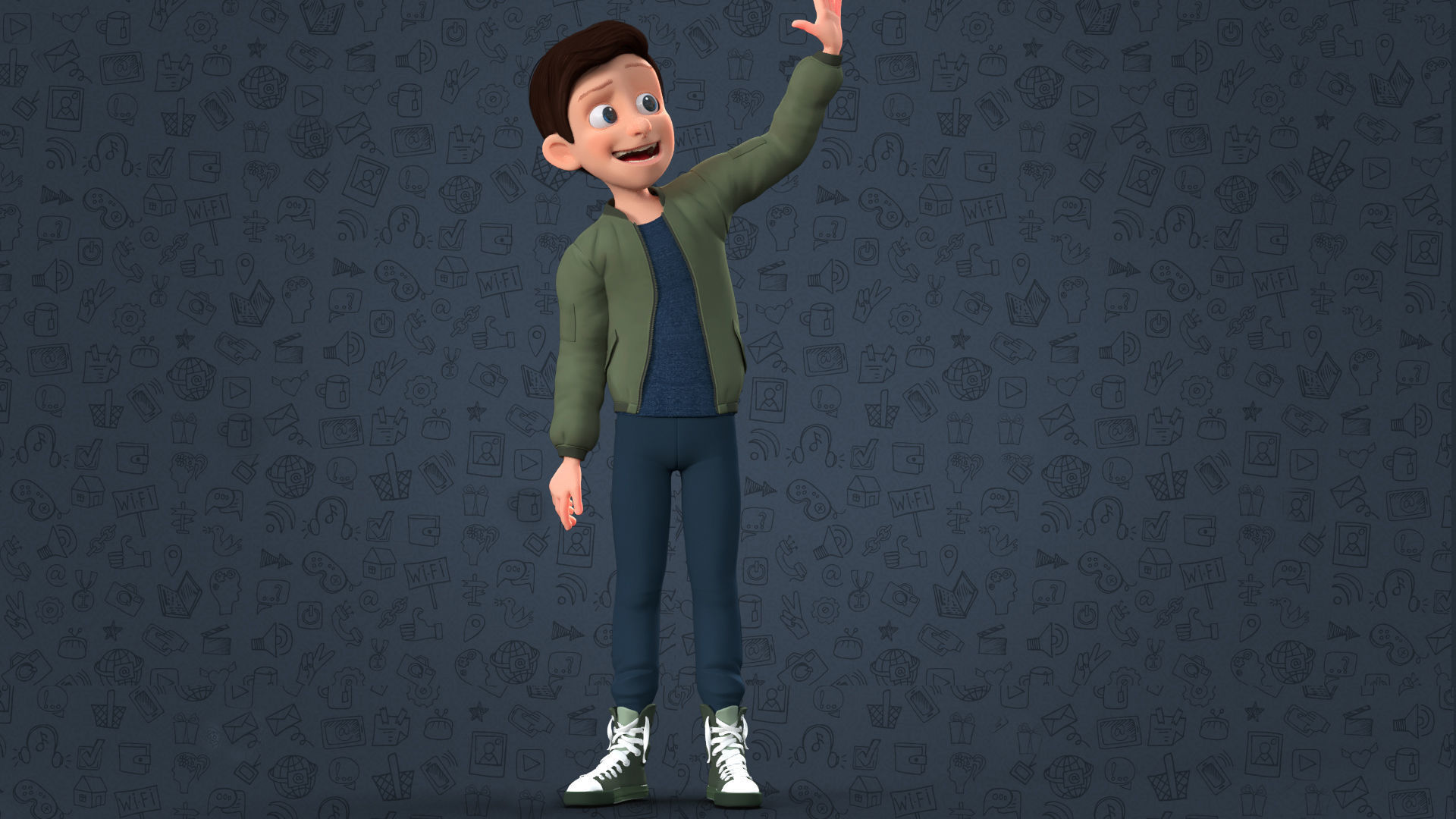 CARTOON TEENAGE BOY - RIGGED Low-poly 3D model_17
