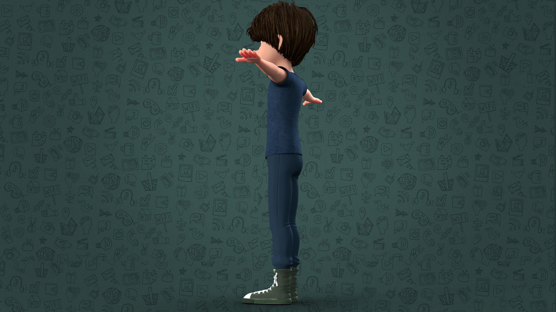 CARTOON TEENAGE BOY - RIGGED Low-poly 3D model_11