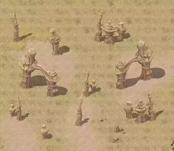 Cartoon version - wind demon stone forest