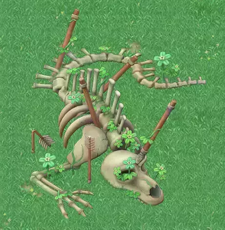 Cartoon version - ancient dragon fossils