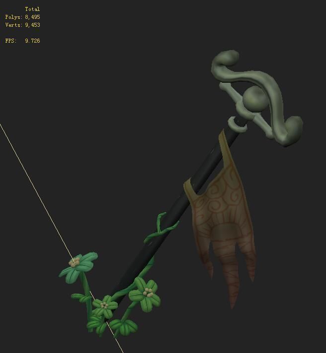 Cartoon Edition - Ancient Battle Flag 3D model_2