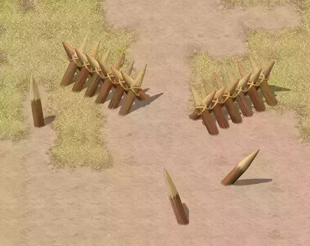 Cartoon Edition - Enchantment Wooden Fence 3D model