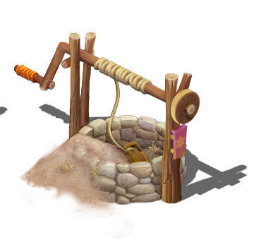 Cartoon version - desert dry well 3D model_3
