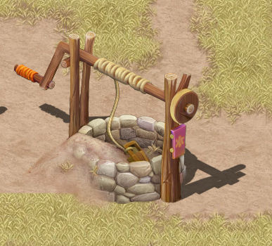 Cartoon version - desert dry well 3D model_2