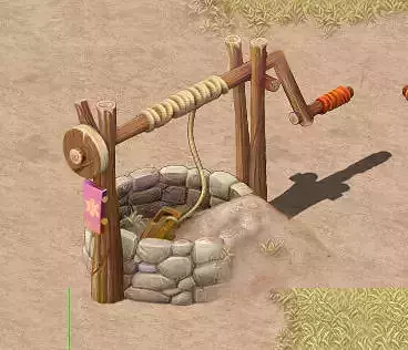 Cartoon version - desert dry well