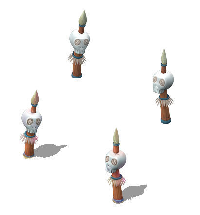 Cartoon version - skeleton stakes 3D model_1