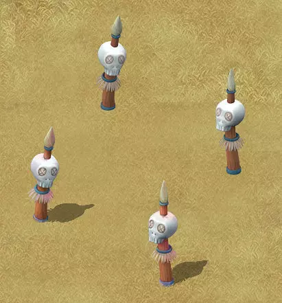 Cartoon version - skeleton stakes 3D model_0