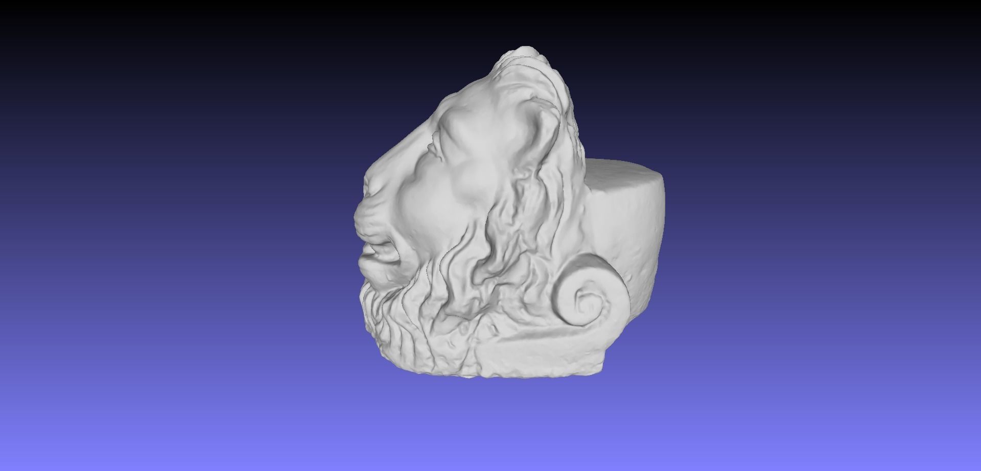 LION HEAD 3D model_9