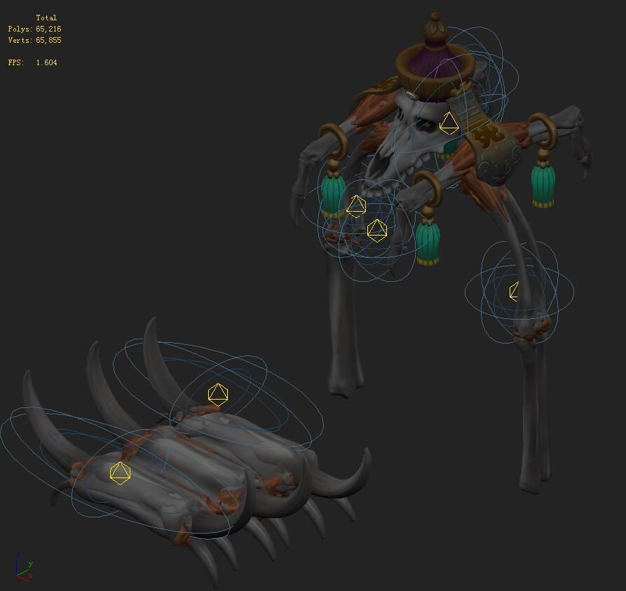 Cartoon hell - bones of grievances 3D model_1