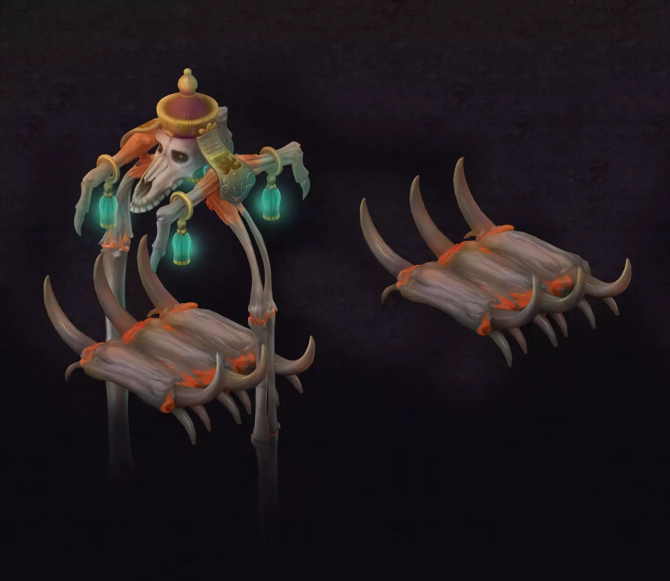 Cartoon hell - bones of grievances 3D model_0