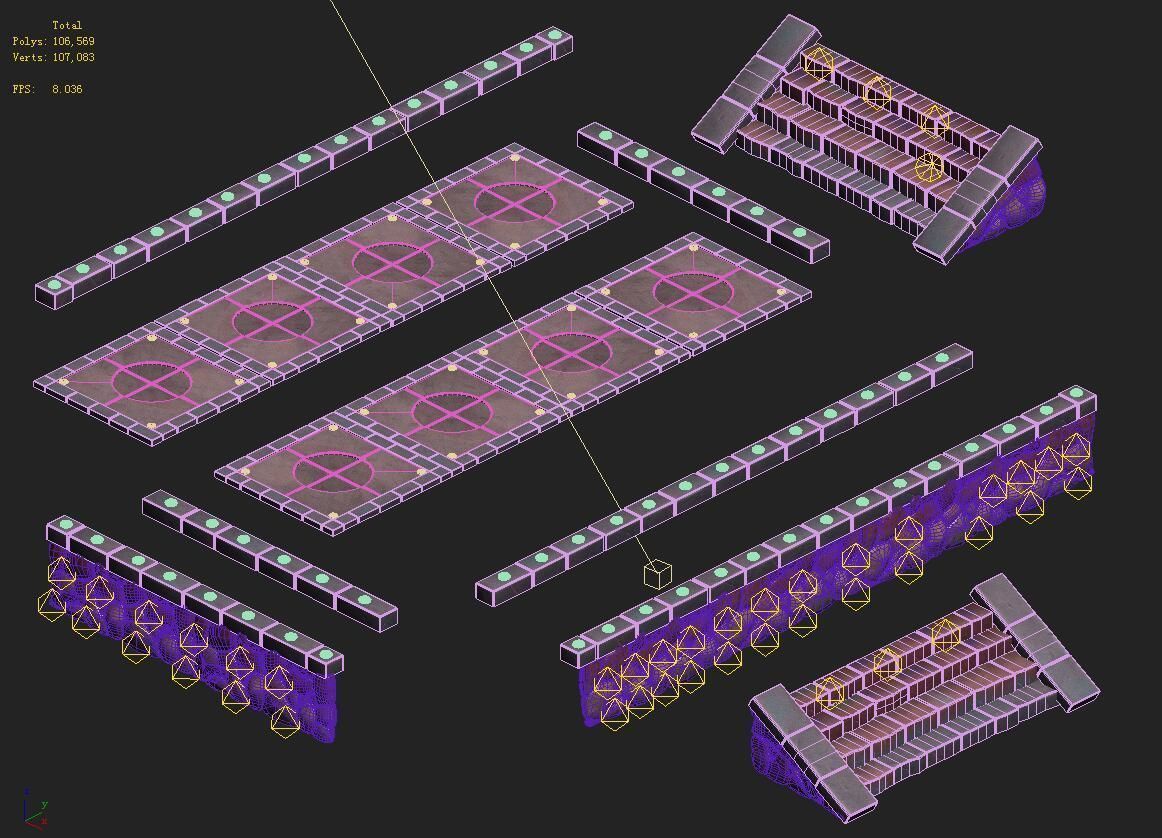 Cartoon hell - to possession stone brick surface 3D model_2