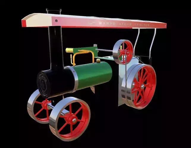 Mamod Steam Tractor Low-poly 3D model